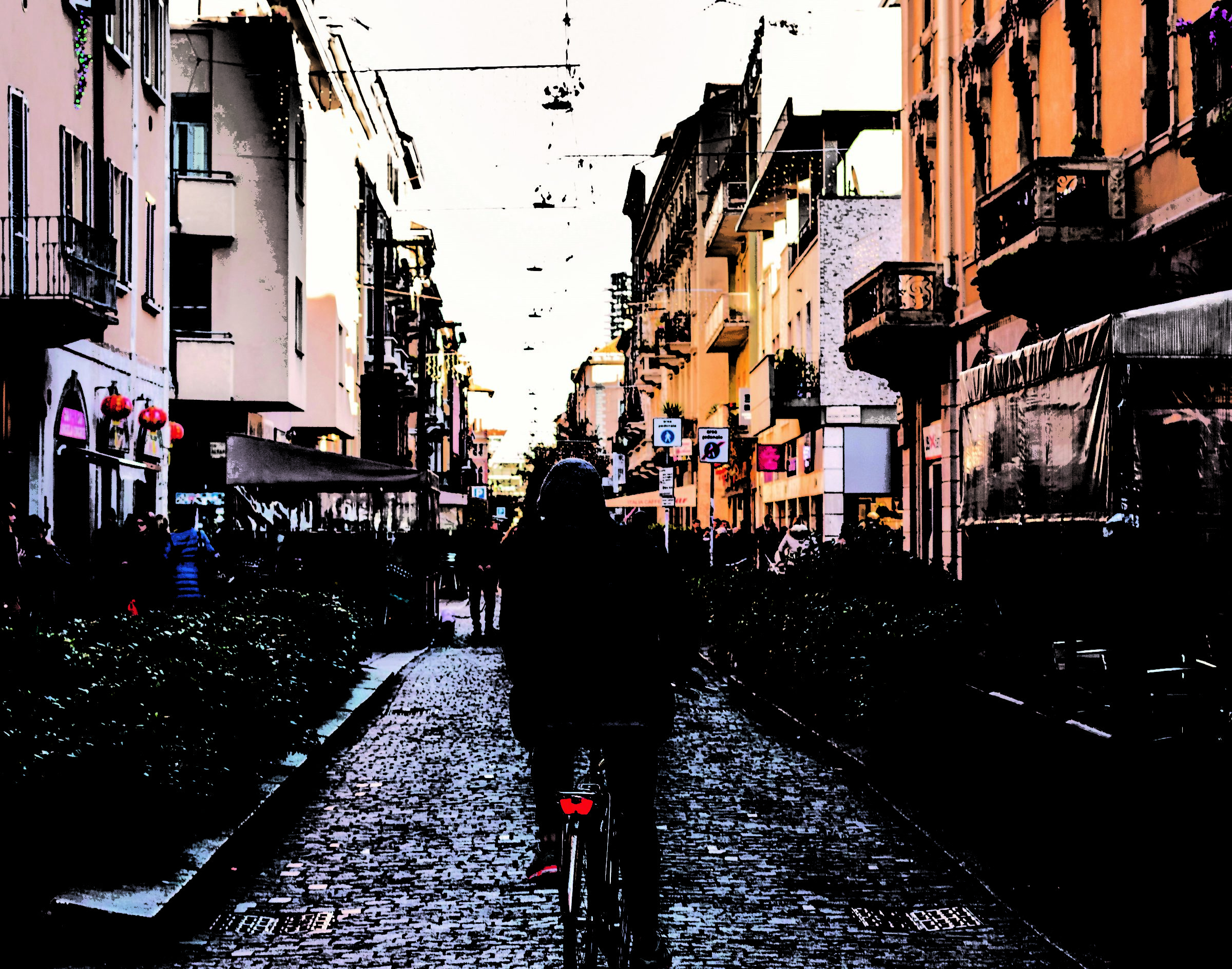 Milan,,italy, ,december,8,,2018.,man,on,a,bicycle